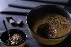 La mousse au chocolat de Karine Zablit, un délice pour les yeux et les papilles.
