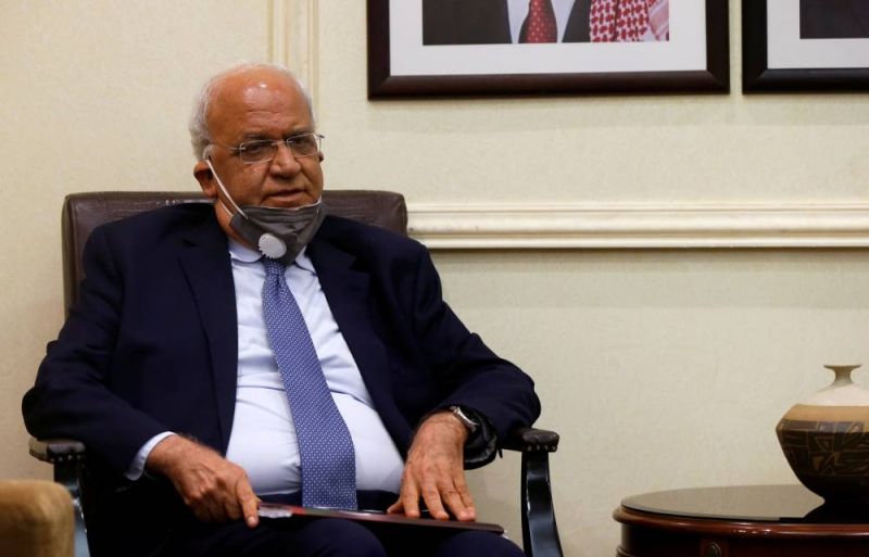 Le haut dirigeant palestinien Saëb Erekat dans un 