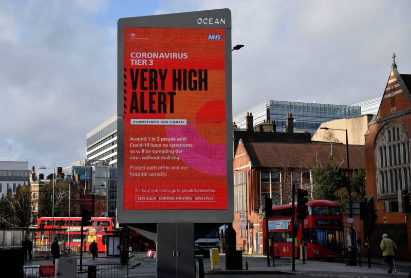 Londres reconfinée, une nouvelle souche du coronavirus plus transmissible