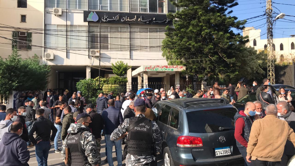 Sit-in d'employés de l'Office des eaux du Liban-Sud