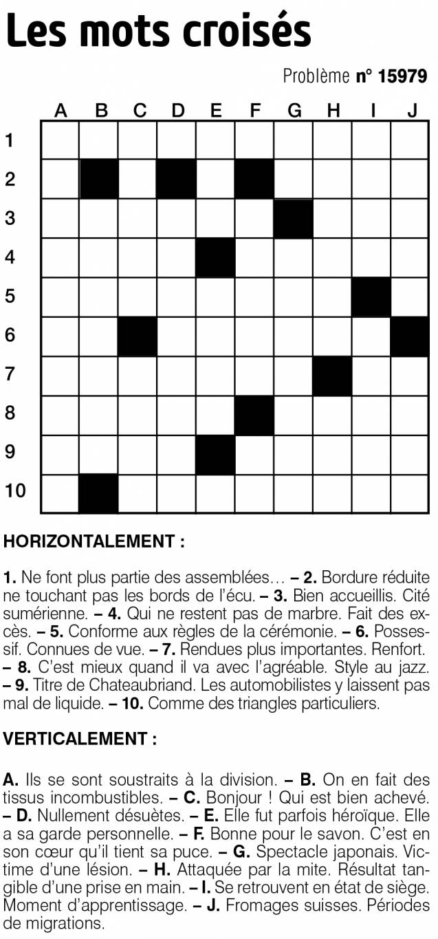 mots croises du jour