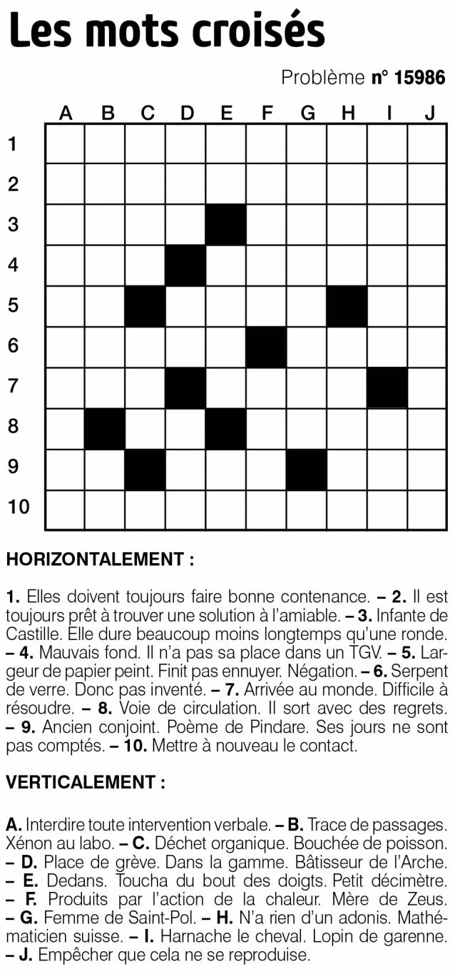 Les mots croisés