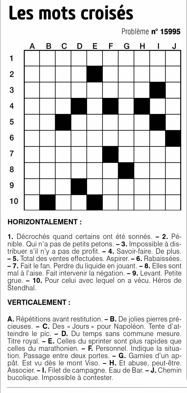 Les mots croisés