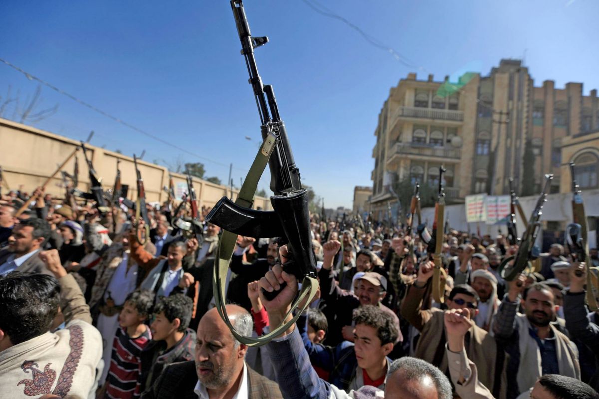 Manifestation contre le classement des rebelles comme 