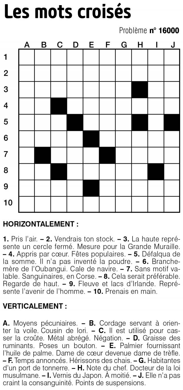 Les mots croisés