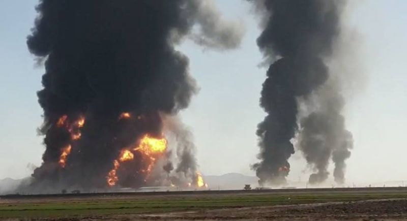 Des centaines de camions-citernes détruits dans un incendie à la frontière iranienne