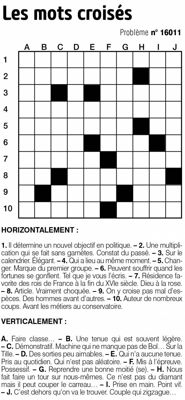 Les mots croisés