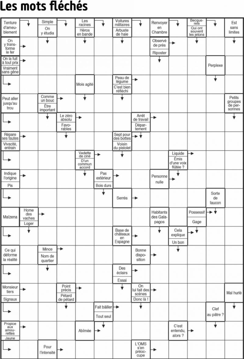 Les mots fléchés