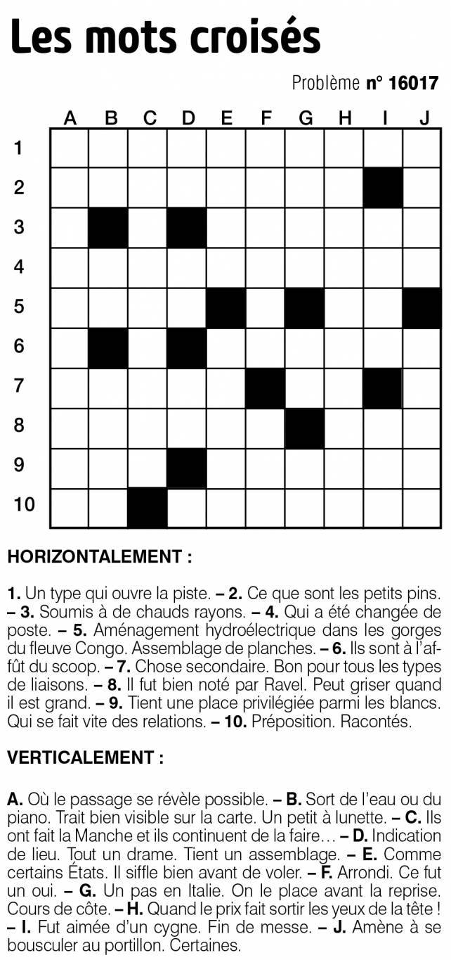 Les mots croisés