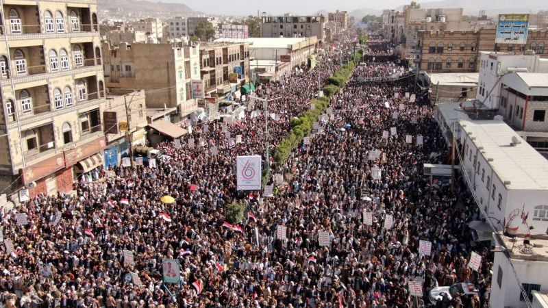 Manifestation à Sanaa pour les six ans du début de la guerre