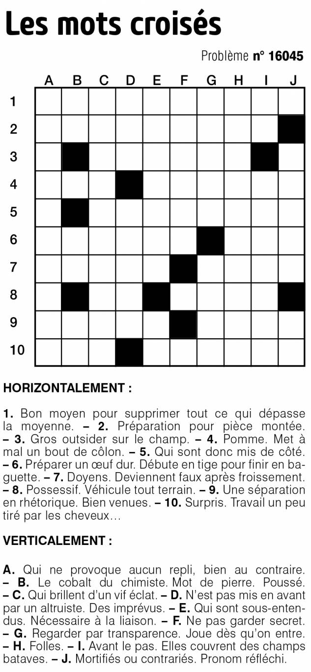 Les mots croisés