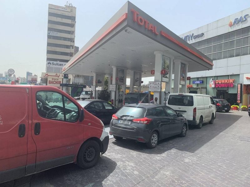 Long queues form at gas stations as importers face delays in securing fuel