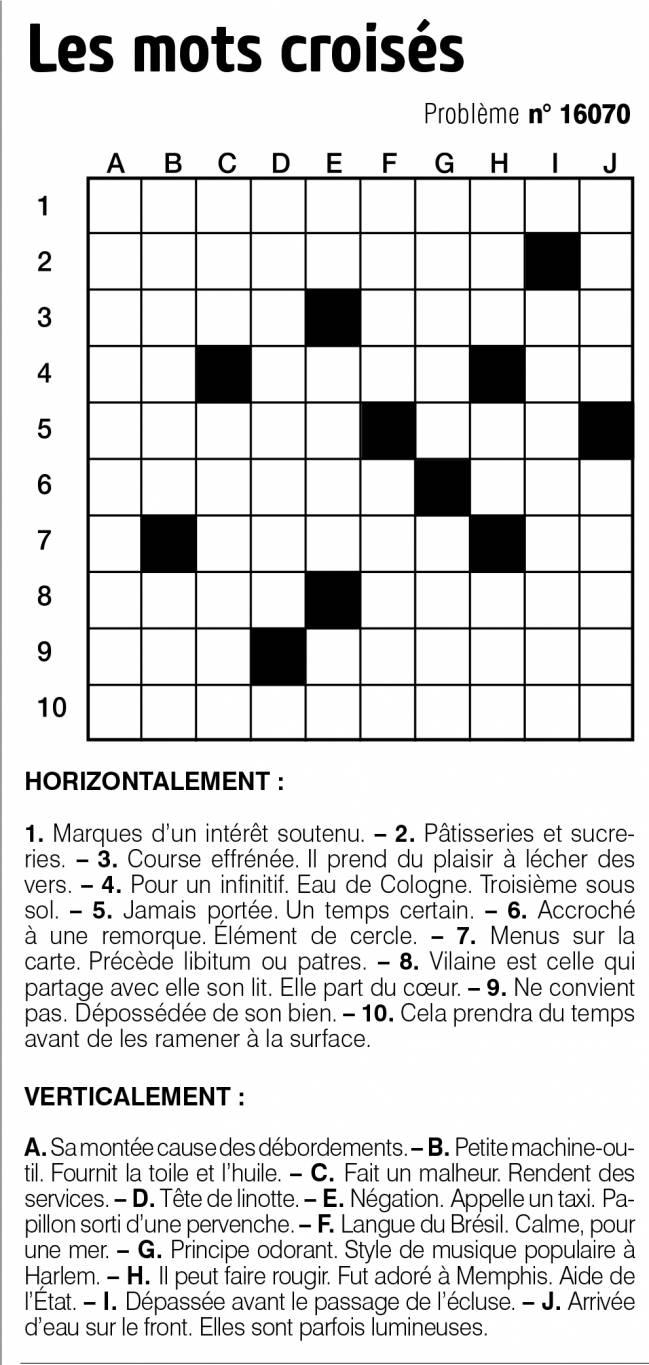 Les mots croisés