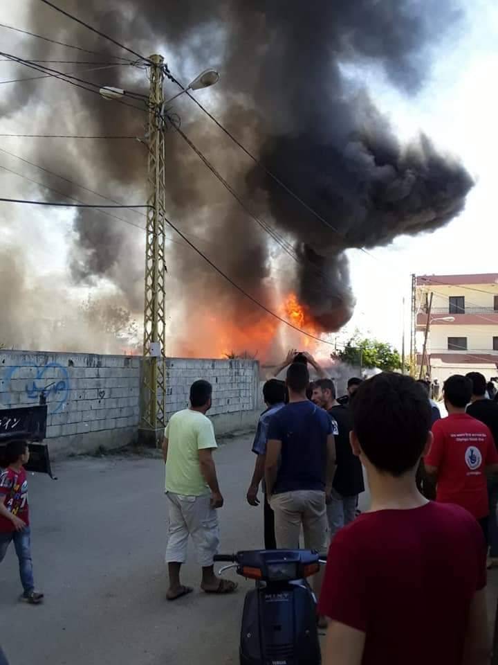 Un mort et plusieurs blessés dans un Incendie dans un camp de réfugiés syriens à Bhannine