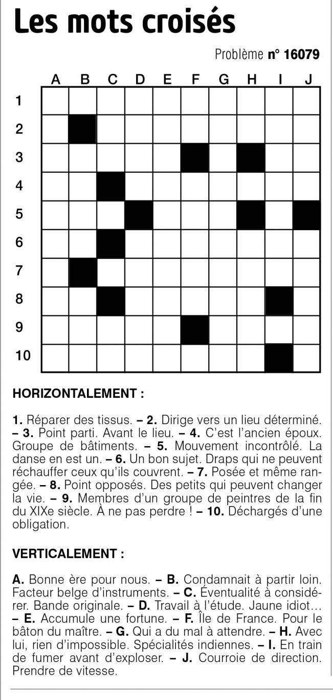 Les mots croisés