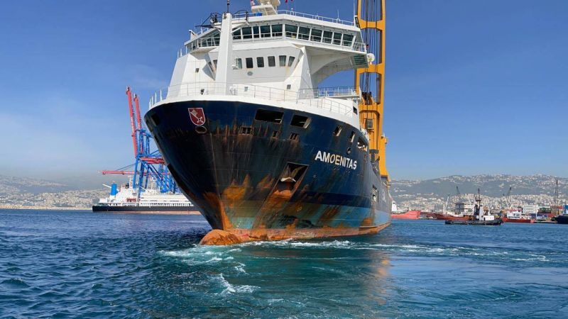 Le bateau chargé de 59 conteneurs de matières dangereuses a quitté le port de Beyrouth