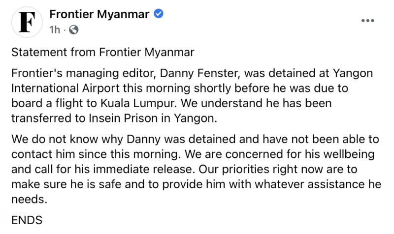 Un journaliste américain arrêté en Birmanie, annonce son employeur