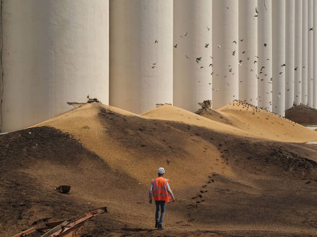 Du haut de ces silos, le cataclysme du 4 août vous contemple...