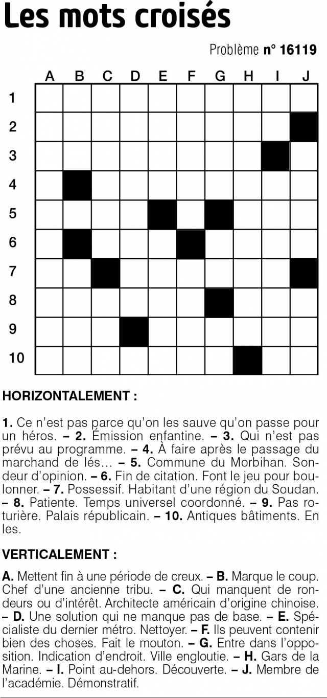 Les mots croisés