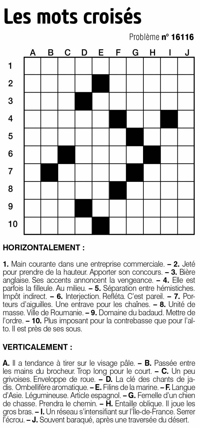 Les mots croisés