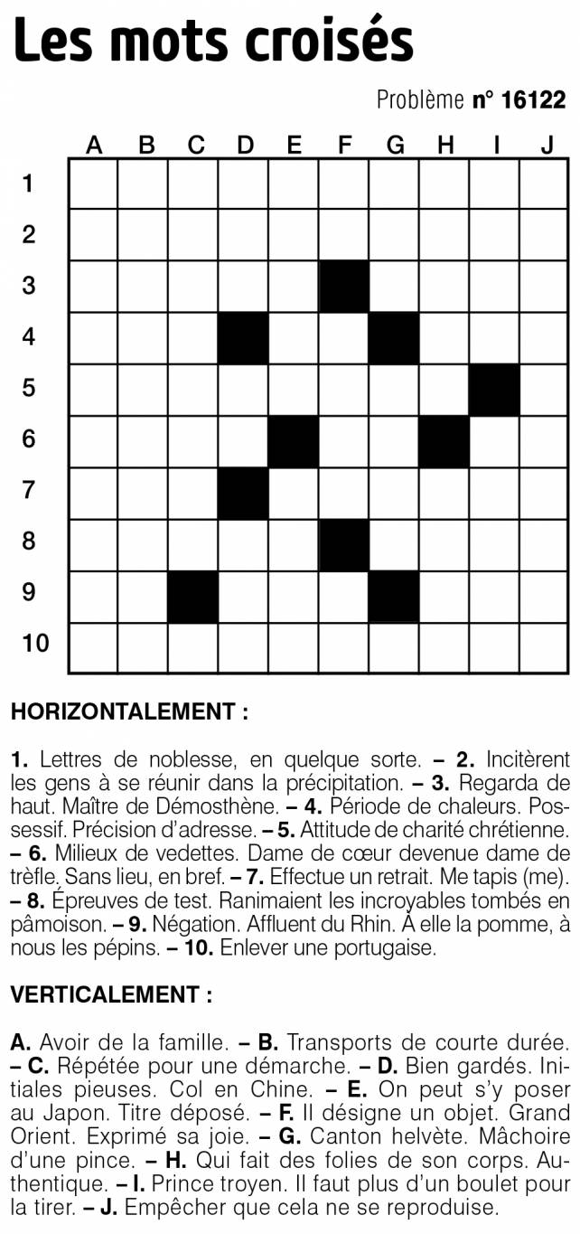 Les mots croisés