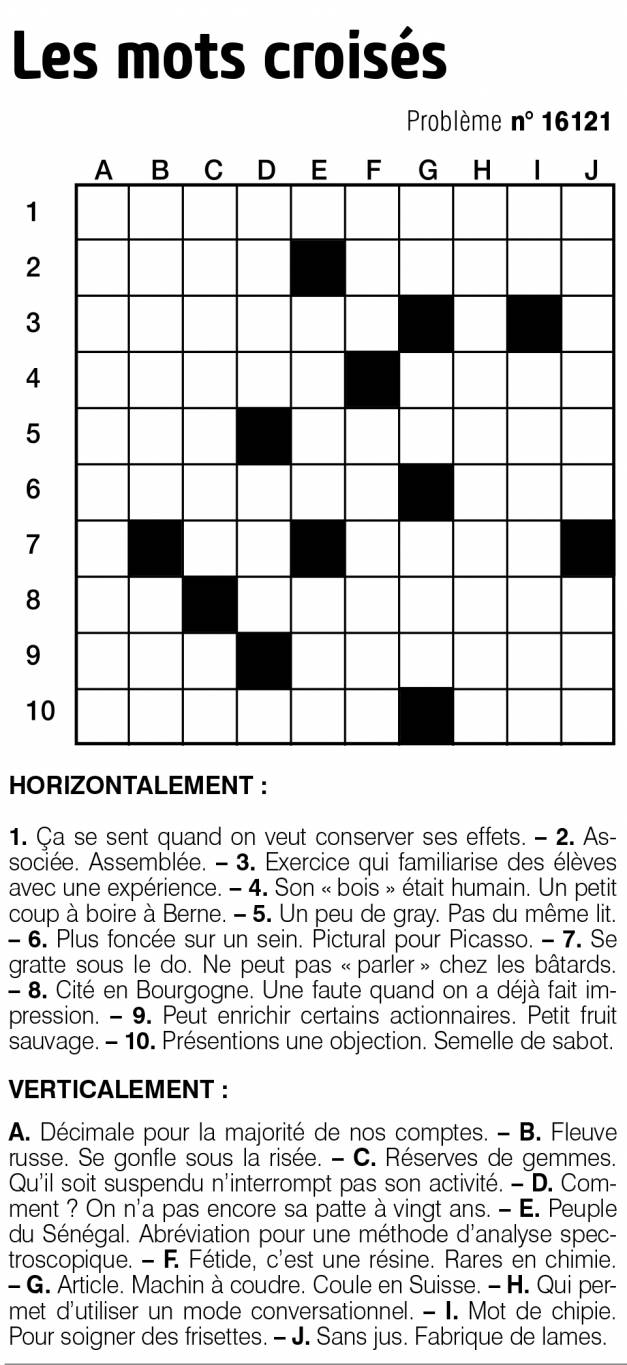 Les mots croisés