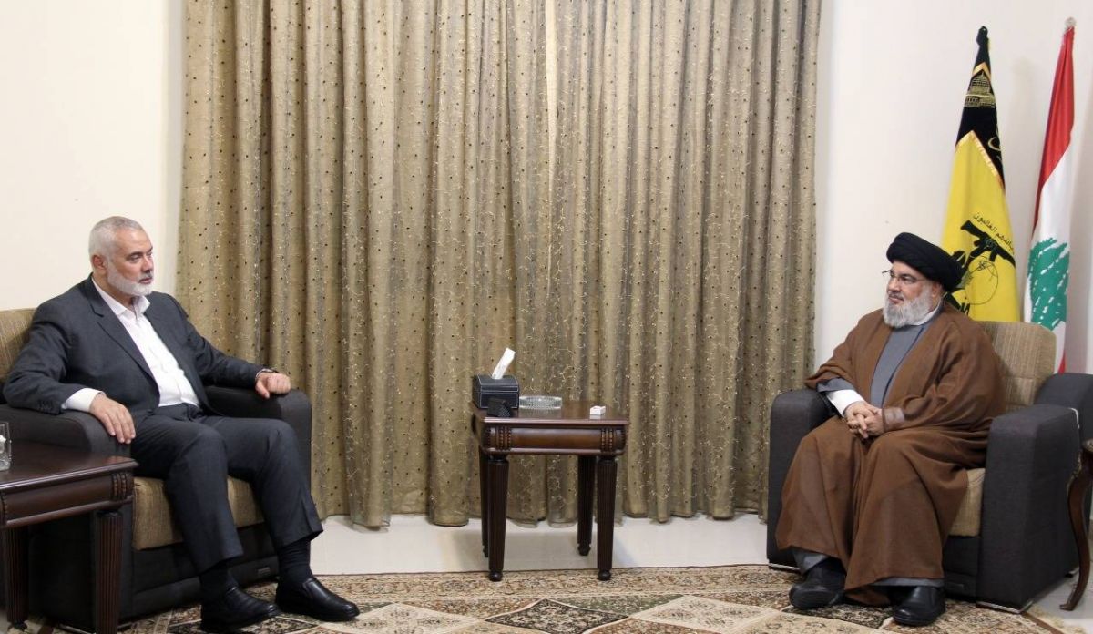 Haniyé reçu par Hassan Nasrallah