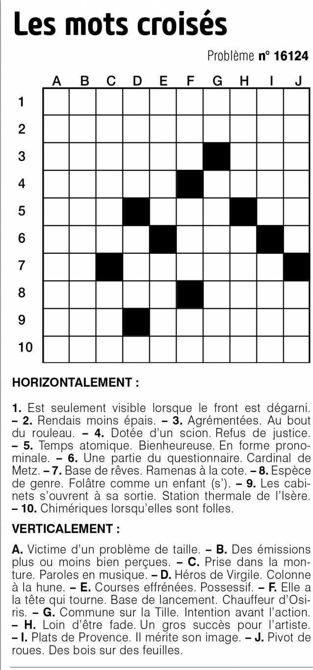 Les mots croisés