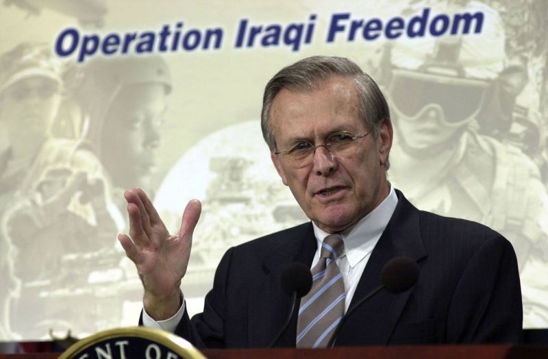 Donald Rumsfeld, visage de l’interventionnisme US au Moyen-Orient