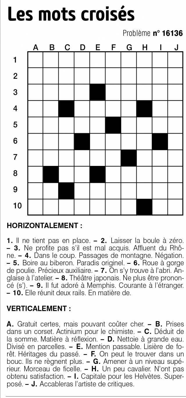 Les mots croisés