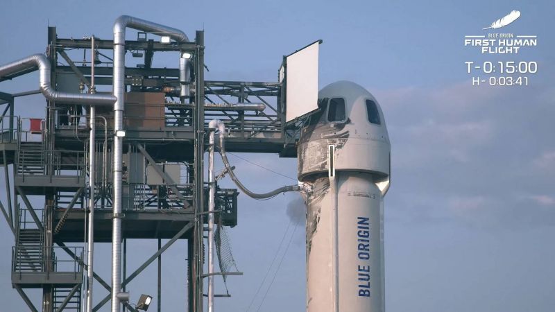 A bord de sa fusée Blue Origin, Jeff Bezos réalise à son tour son rêve d'espace