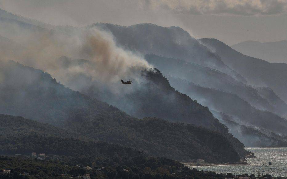 Incendie de forêt sur le mont Penteli près d'Athènes : des dégâts matériels