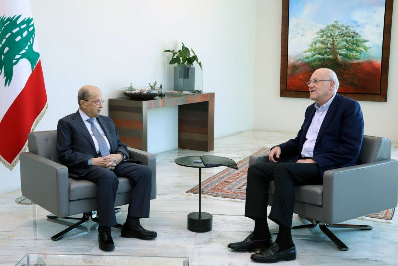 Du surplace, en dépit de discussions que Aoun et Mikati disent positives Du surplace, en dépit de discussions que Aoun et Mikati disent positives