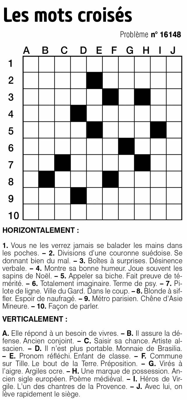 Les mots croisés