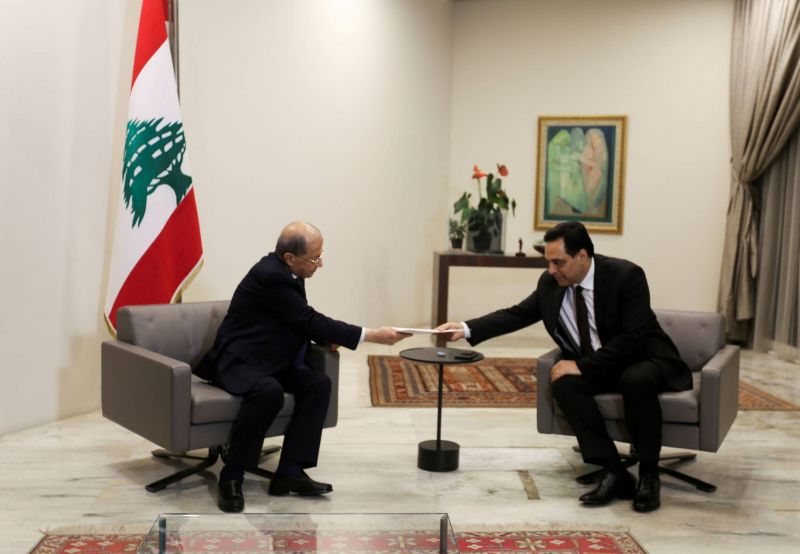 Aoun appelle le gouvernement sortant à se réunir exceptionnellement, Diab refuse