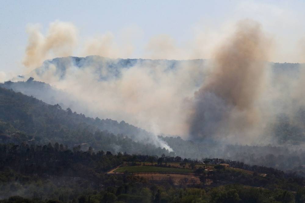 Incendie sur la Côte d'Azur 