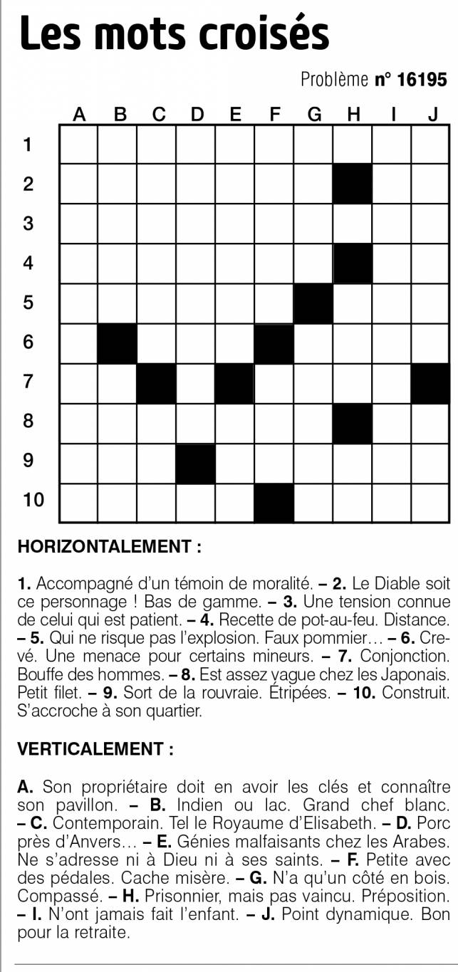 Les mots croisés