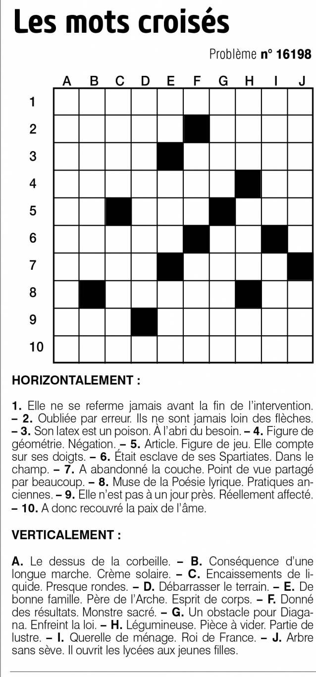 Les mots croisés