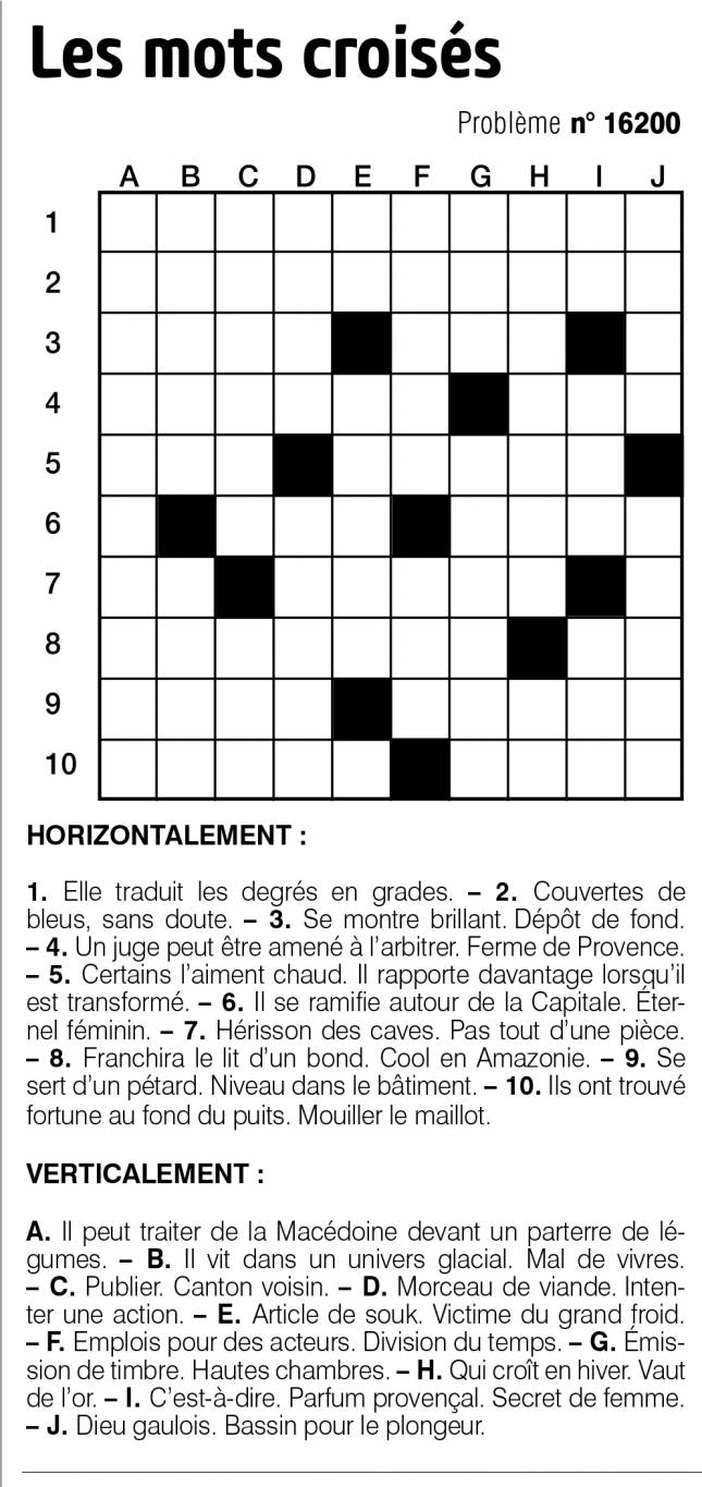 Les mots croisés