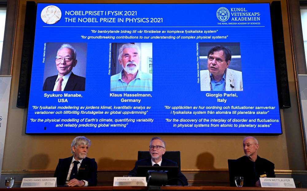 Un Nobel de physique inédit honore des travaux sur le changement climatique