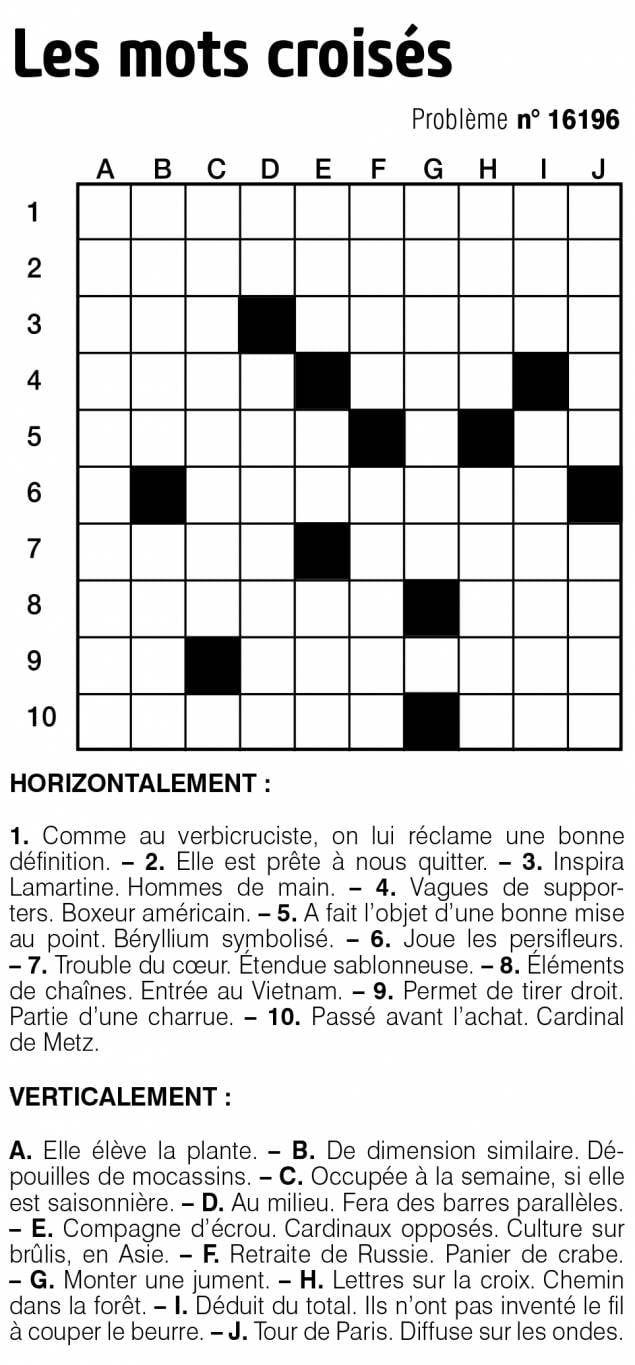 Les mots croisés