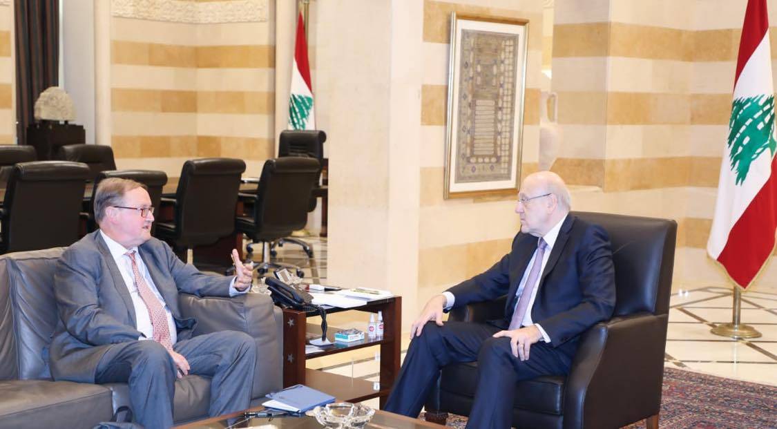 Mikati s'entretient avec le diplomate français Duquesne