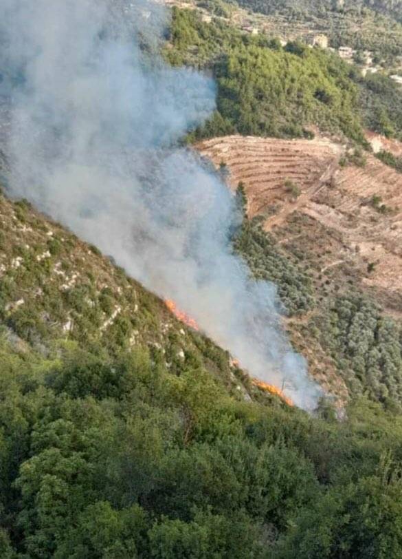 Un incendie se déclare aux abords de Qabiit dans le Akkar