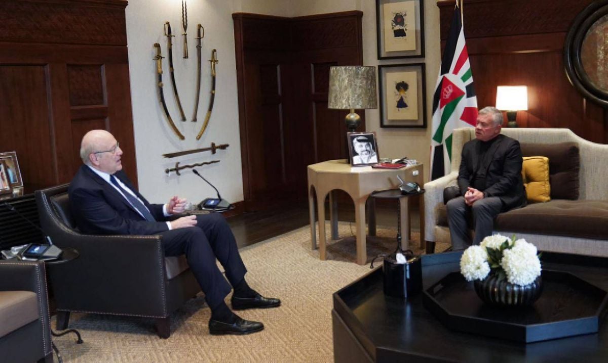 Mikati reçu par Abdallah II de Jordanie