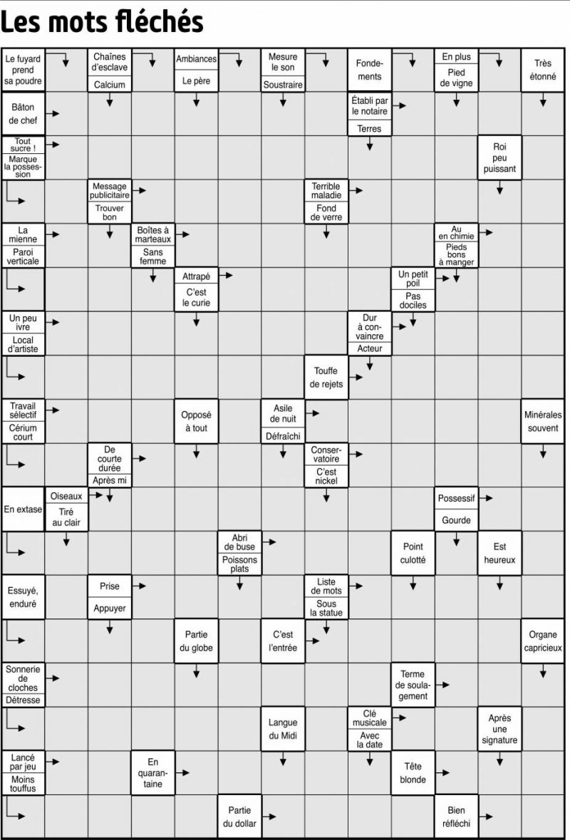 Les mots fléchés