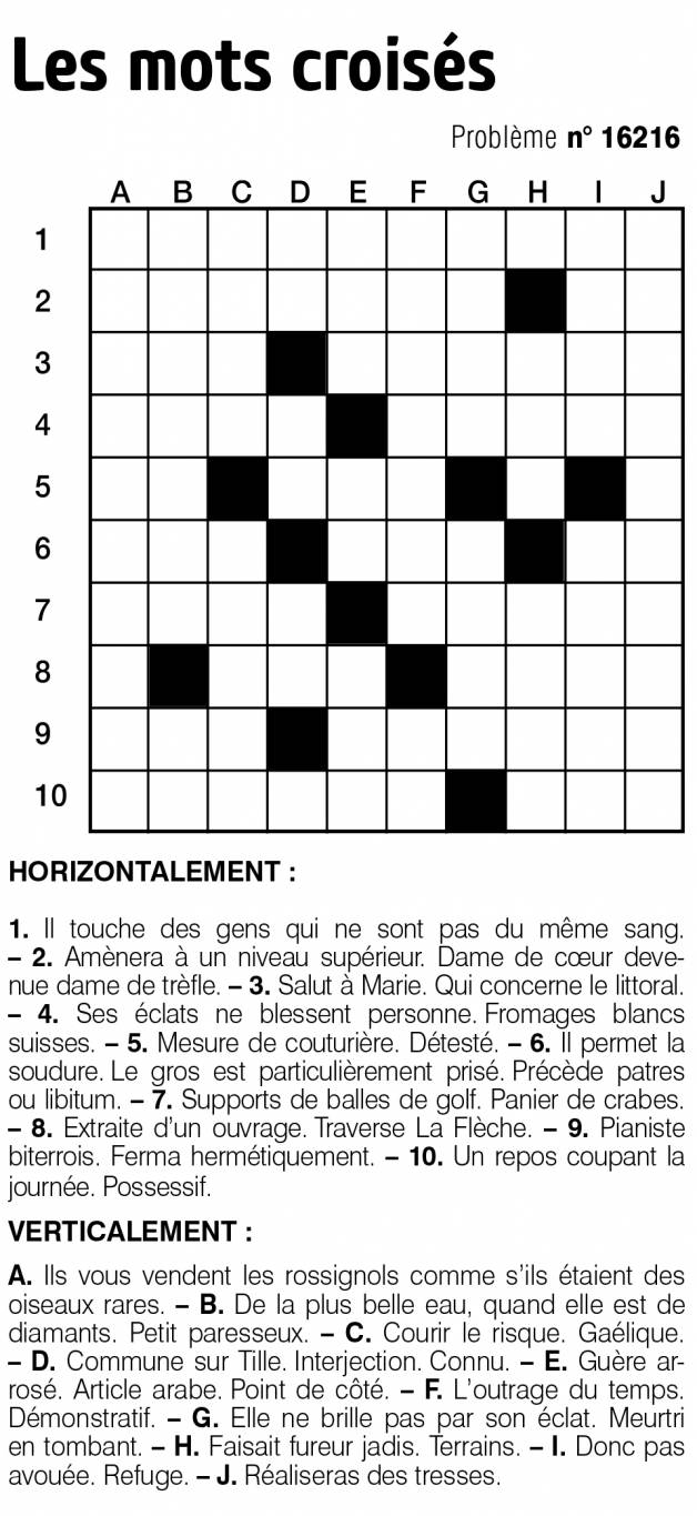Les mots croisés