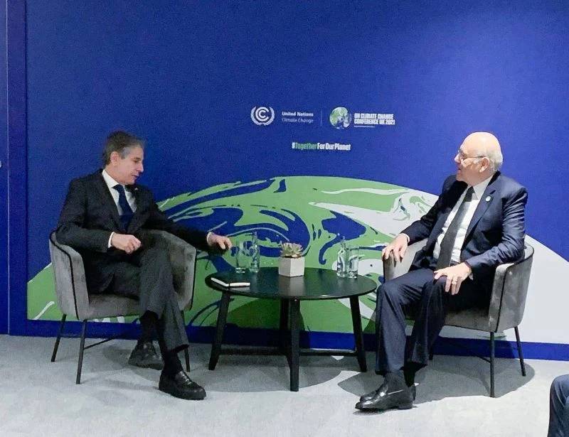 US’s Blinken has ‘productive’ meeting with Mikati as talks with world leaders continue on sidelines of COP26 conference
