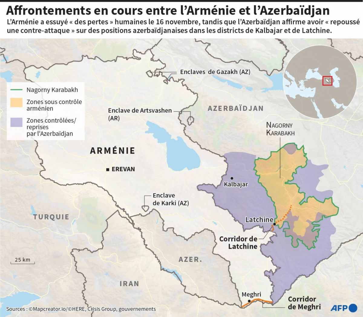 L’Arménie essuie « des pertes » dans des combats contre l’Azerbaïdjan