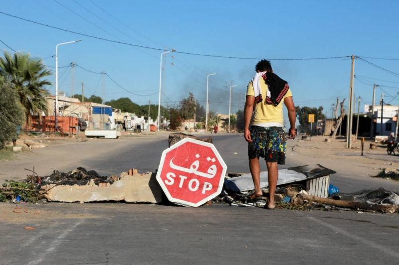 Grande marche près de Sfax, après la mort d'un manifestant