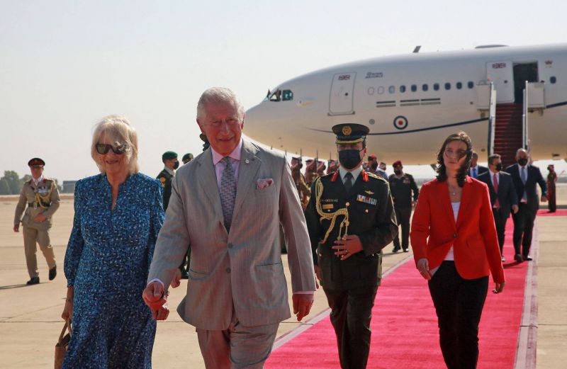 Le prince Charles et son épouse Camilla en visite en Jordanie